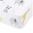 Białe prześcieradło dziecięce do łóżeczka z gumką 70x140 cm Roarsome Animals – Catherine Lansfield