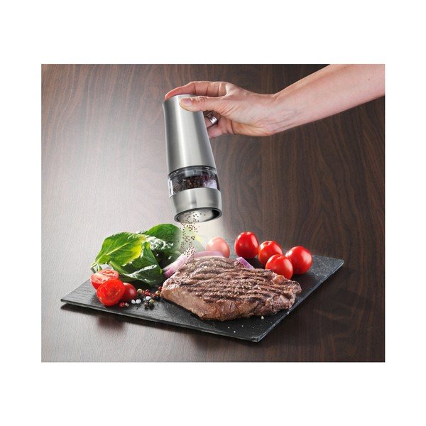 Podwójny młynek do soli i pieprzu w srebrnym kolorze Wenko Mill-image-2