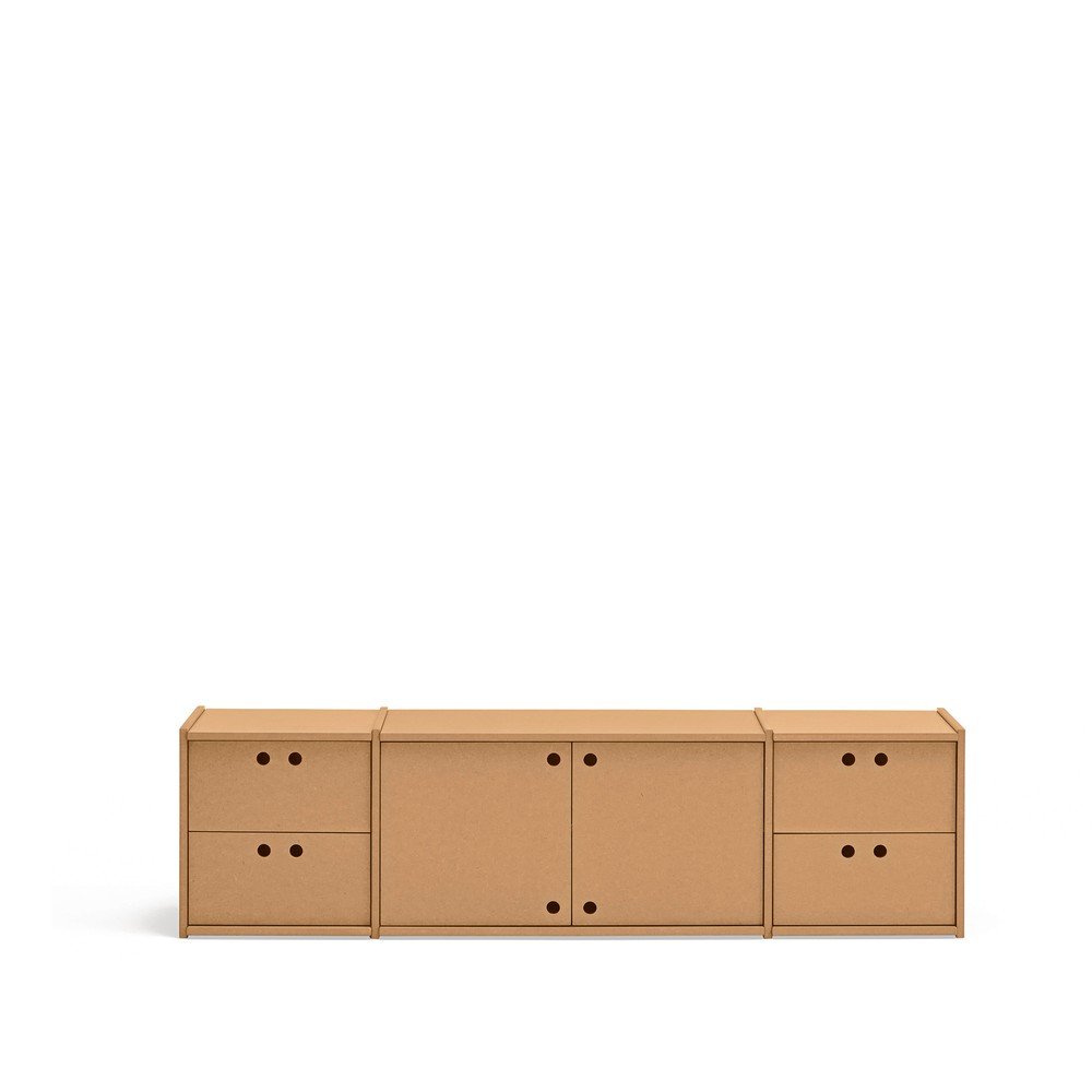 Szafka pod TV w naturalnym kolorze 157x42x40 cm Wally – Teulat