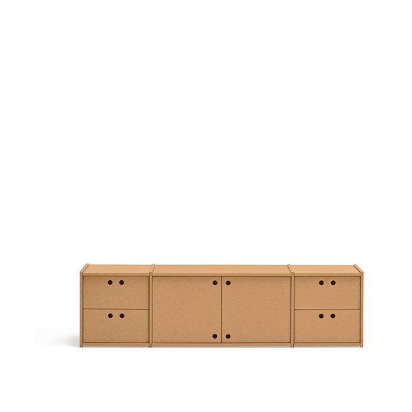 Szafka pod TV w naturalnym kolorze 157x42x40 cm Wally – Teulat