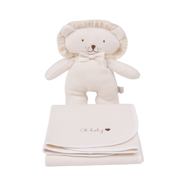 Kremowy koc dziecięcy z bawełny organicznej 75x90 cm Organic – Malomi Kids-image-2