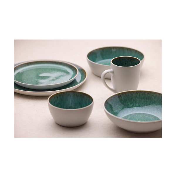 Biało-zielony kubek ceramiczny 300 ml Gastro White/Green – Bitz-image-3