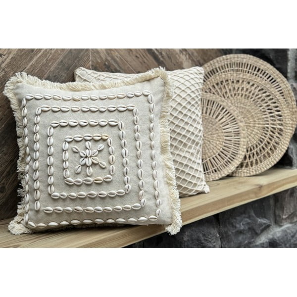 Bawełniana poszewka na poduszkę 43x43 cm Seashells – Mioli Decor-image-4