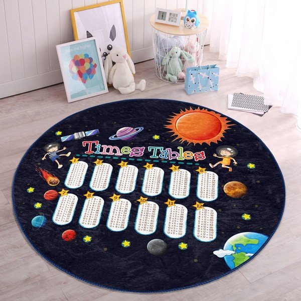 Czarny dywan dziecięcy ø 80 cm Comfort – Mila Home-image-2