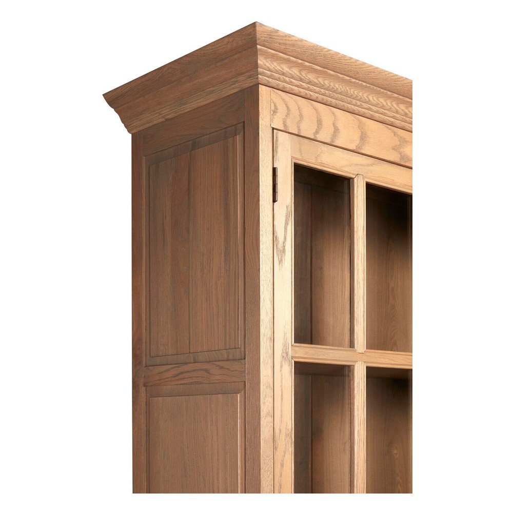 Witryna z litego drewna dębowego w naturalnym kolorze 124x230x47 cm Lyon – Premier Housewares (zdjęcie 10)