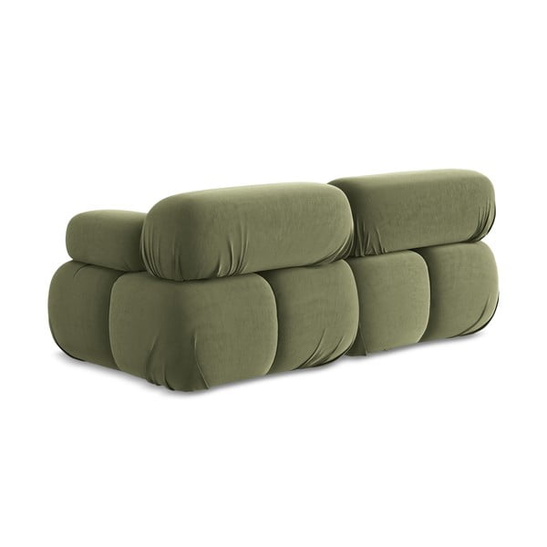 Jasnozielona aksamitna sofa modułowa 190 cm Lokua – Makamii-image-4
