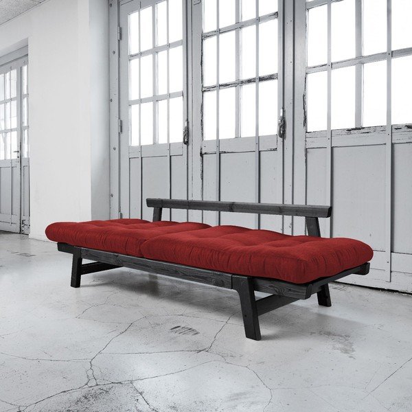 Sofa rozkładana Karup Step Black/Passion Red-image-3