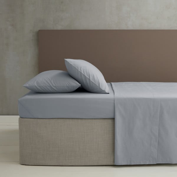 Szare prześcieradło z perkalu 230x260 cm Easy Iron Percale – Catherine Lansfield-image-1