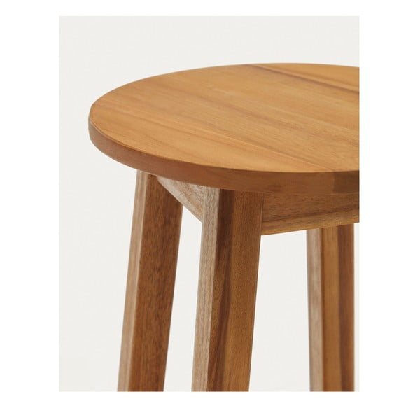 Stołek z litego drewna akacjowego w naturalnym kolorze Amel – Kave Home-image-2