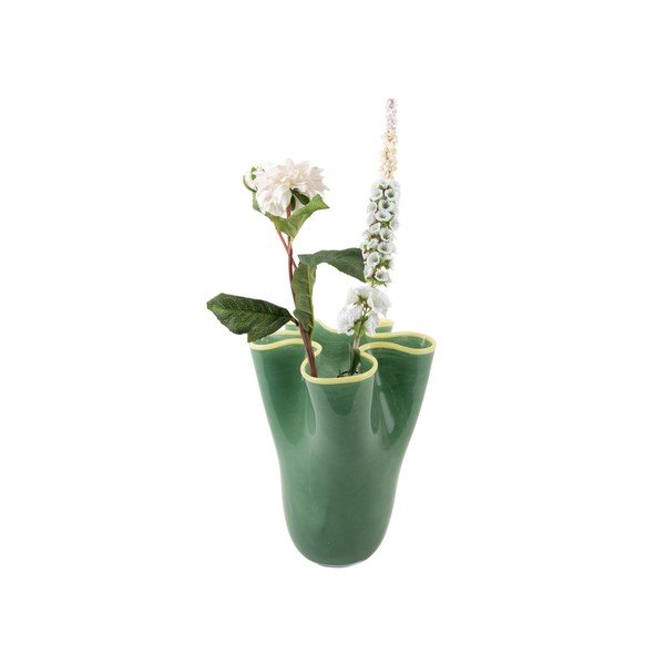 Zielony szklany ręcznie wykonany wazon (wysokość 31,5 cm) Ruffles – PT LIVING-image-2