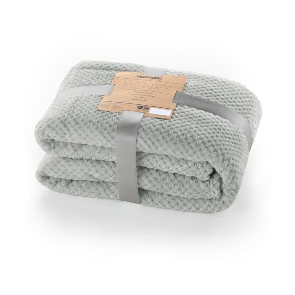 Szara narzuta z mikrowłókna DecoKing Henry, 210x170 cm-image-3