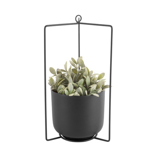 Czarna metalowa doniczka wisząca PT LIVING Spatial, wys. 36 cm-image-2