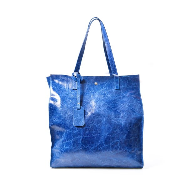 Skórzana torebka Diana, niebieska