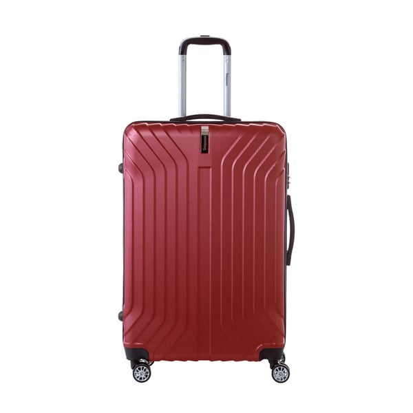 Ciemnoczerwona walizka na kółkach SINEQUANONE Tina, 107 l
