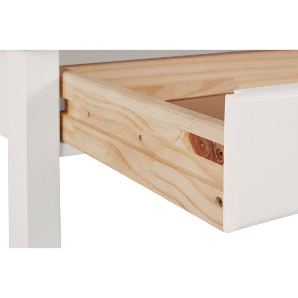 Białe biurko z drewna sosnowego z półką Støraa Gava-image-3