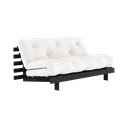 Kremowa rozkładana sofa 160 cm Roots Black Night – Karup Design