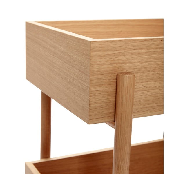 Konsola z litego drewna dębowego 34x43 cm Stack – Hübsch-image-2