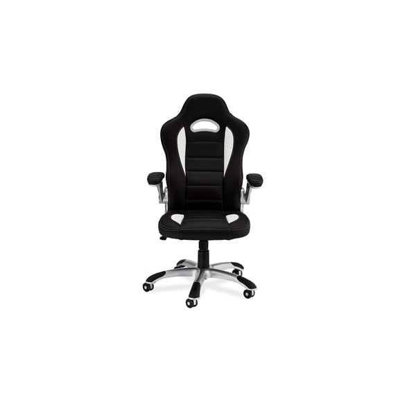 Czarno-biały fotel biurowy Furnhouse Speedy 3