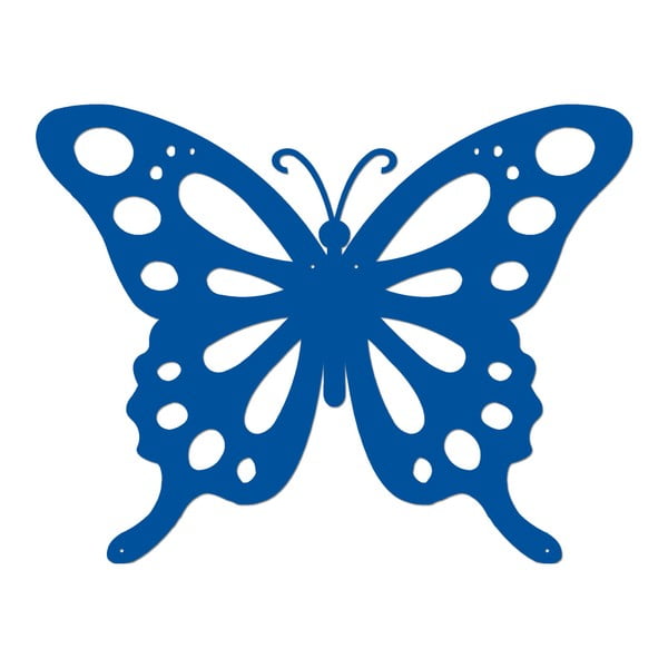 Niebieska metalowa dekoracja ścienna Wall Decor Butterfly