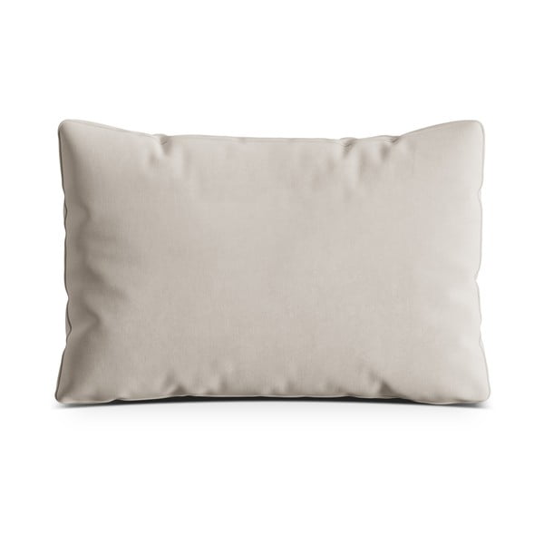 Beżowa aksamitna poduszka na sofę Kemi – Cosmopolitan Design