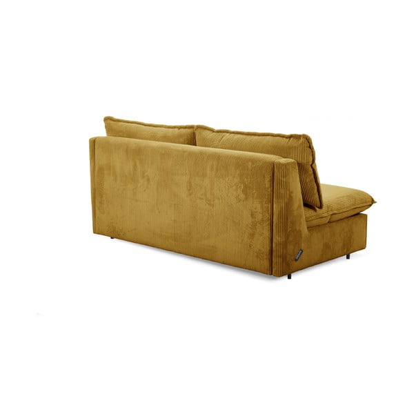 Żółta sztruksowa rozkładana sofa 184 cm Isadora – Bobochic Paris-image-3