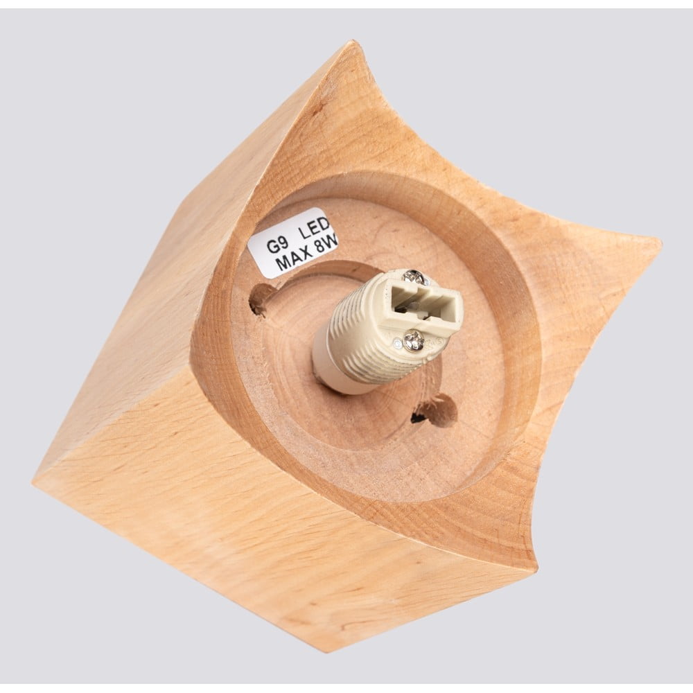 Lampa sufitowa w naturalnym kolorze ze szklanym kloszem 12x12 cm Rayer – Sollux (zdjęcie 3)