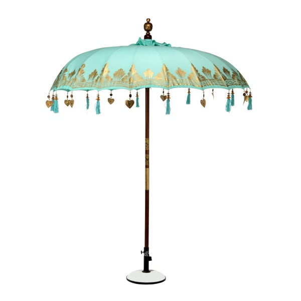 Turkusowy parasol ogrodowy Butlers Oriental