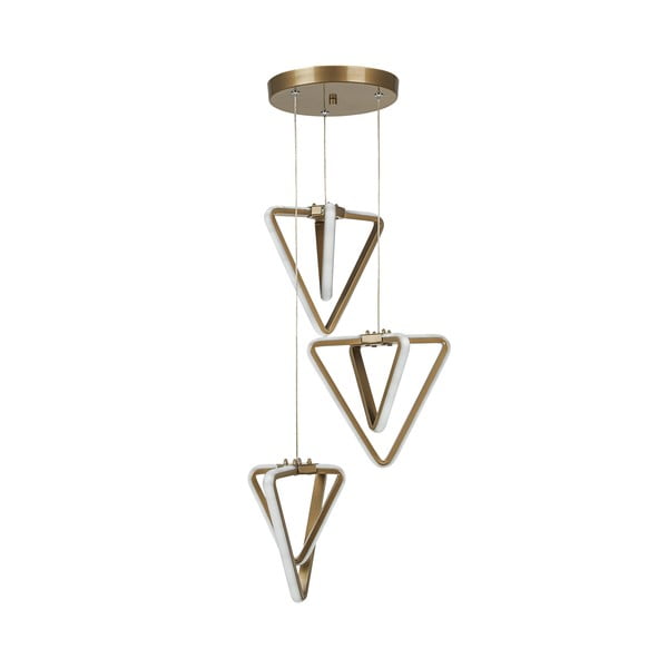 Metalowa lampa wisząca LED w kolorze brązu ø 20 cm Baris – Squid Lighting