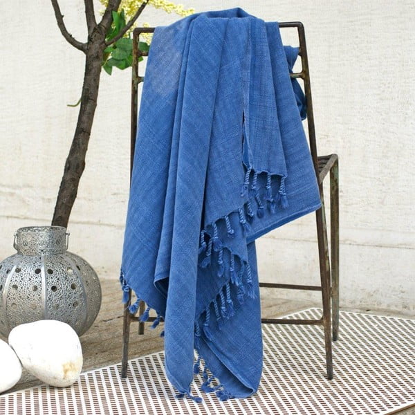 Ręcznik hamam Peshtemal Blue, 80x160 cm
