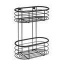 Czarna półka łazienkowa Wenko Trestina, 26x35 cm