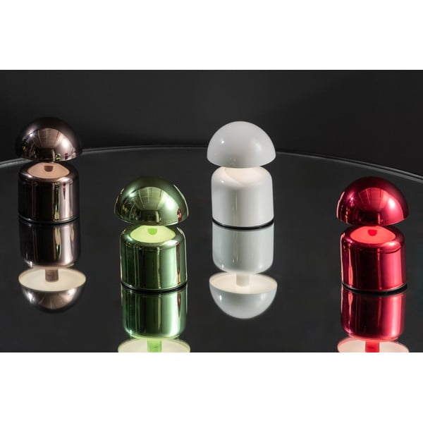 Biała lampa stołowa LED z metalowym kloszem (wysokość 14 cm) Impetu – Leitmotiv-image-1