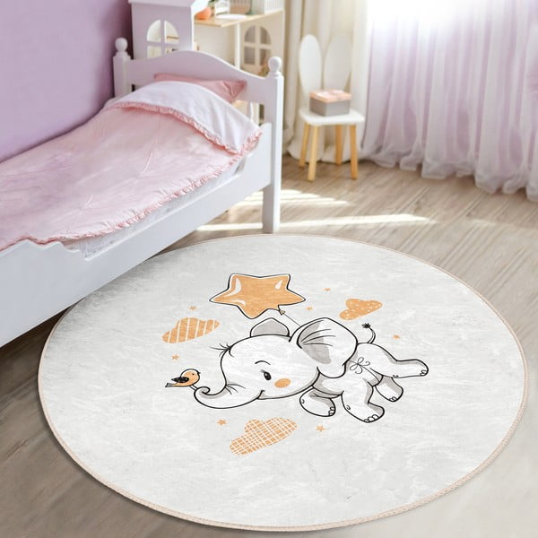 Kremowy dywan dziecięcy ø 100 cm Comfort – Mila Home-image-1