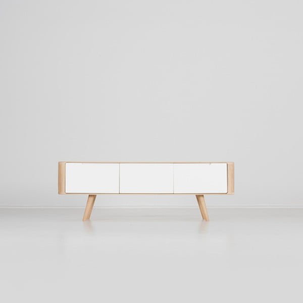 Dębowa szafka pod TV Gazzda Ena, 135x42x45 cm-image-3