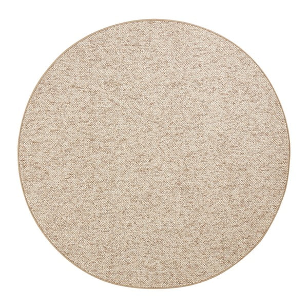 Beżowobrązowy dywan BT Carpet Wolly, ⌀ 133 cm