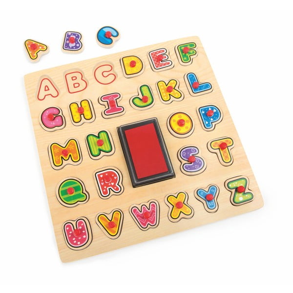 Układanka z pieczątkami/literami alfabetu Legler ABC Stamp & Puzzle