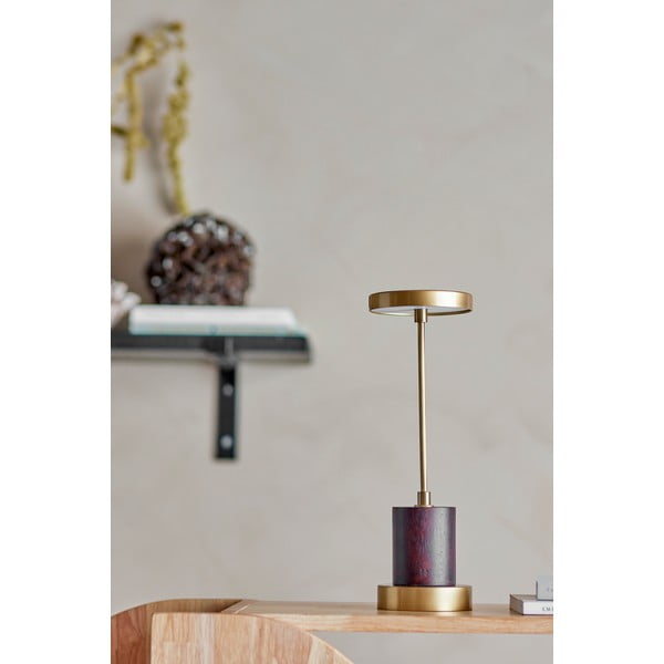 Lampa stołowa LED w kolorze złota ze ściemniaczem i metalowym kloszem (wysokość 30 cm) Chico – Bloomingville-image-1