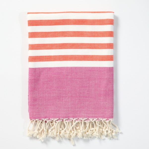 Ręcznik hammam z ręcznie tkanej bawełny ZFK Borge, 170x100 cm