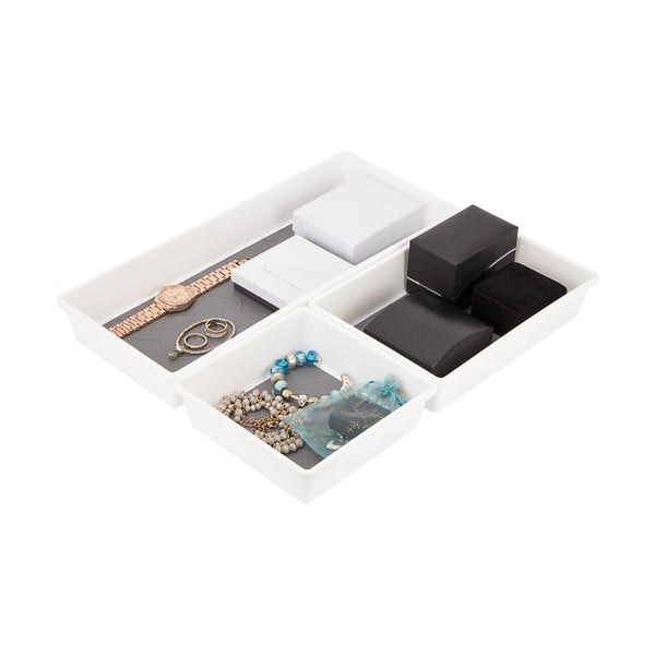 Zestaw 3 szaro-białych antypoślizgowych przegródek Addis-image-1