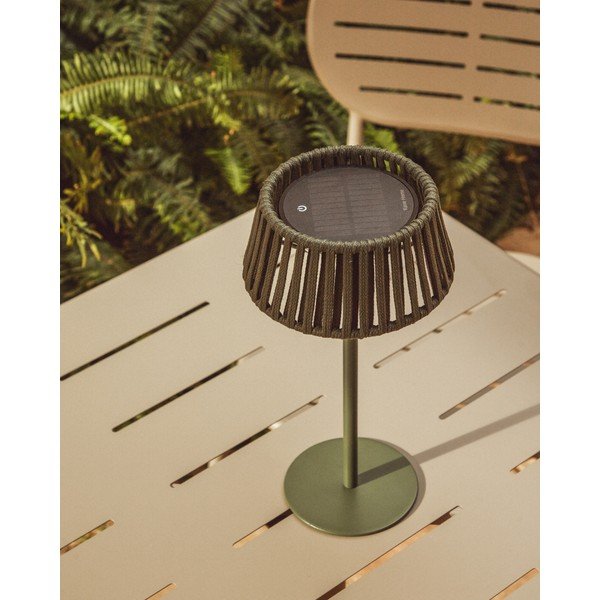 Lampa zewnętrzna stołowa/przenośna LED solarna (wysokość 30 cm) Aldet – Kave Home-image-2
