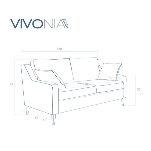 Brązowa sofa trzyosobowa Vivonita Bond-image-4
