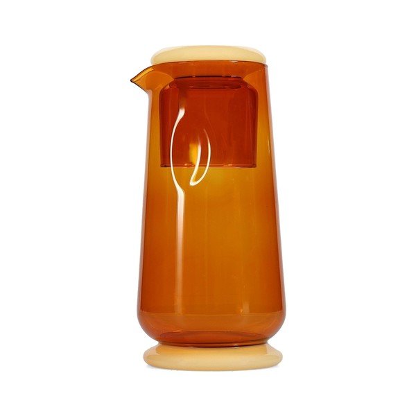 Szklany zestaw karafki i szklanki w bursztynowym kolorze 1,4 l Marlo – ONA-image-3