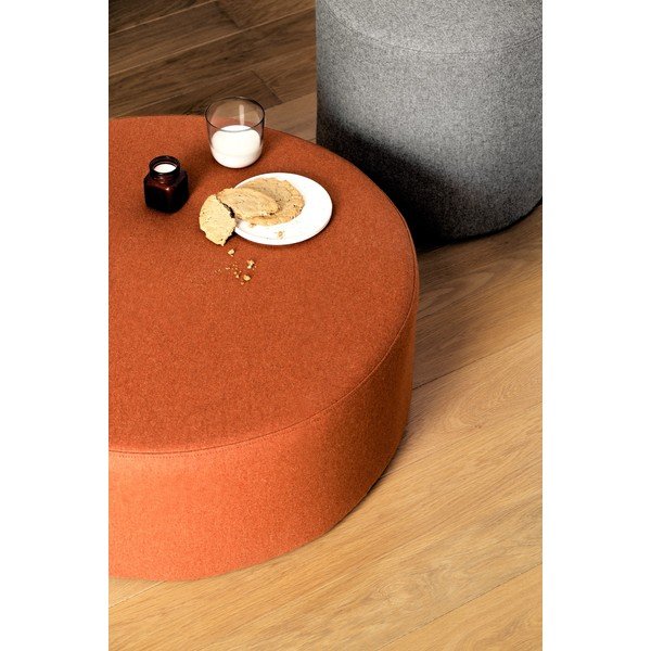 Wełniany puf w kolorze terakoty Folk – noo.ma-image-2