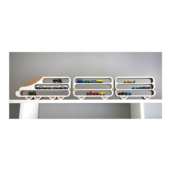 Zestaw 3 półek Unlimited Design For Children Lokomotywa i 2 wagony-image-3