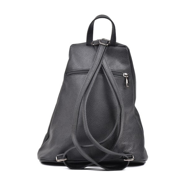 Czarny skórzany plecak Luisa Vannini Mell-image-1