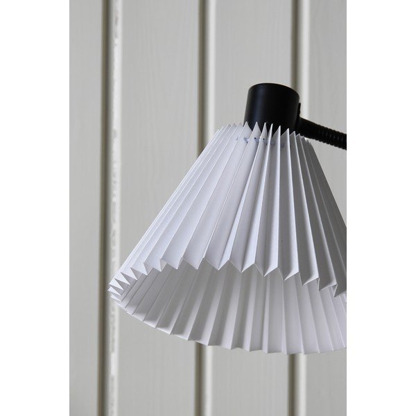 Biało-czarna lampa stołowa z tekstylnym kloszem (wysokość 59 cm) Mira – Markslöjd-image-3
