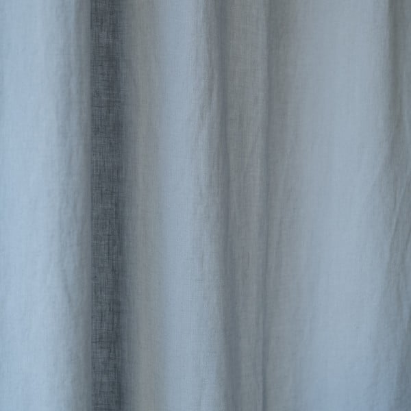 Szara lniana zasłona z przeszyciem tunelowym Linen Tales Night Time, 250x140 cm-image-1