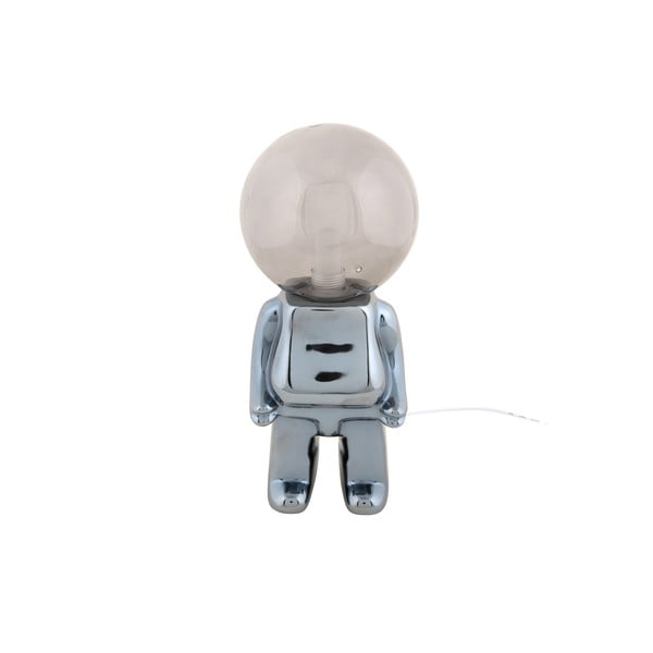 Szara lampa stołowa LED ze ściemniaczem ze szklanym kloszem (wysokość 27 cm) Ross – Leitmotiv-image-2