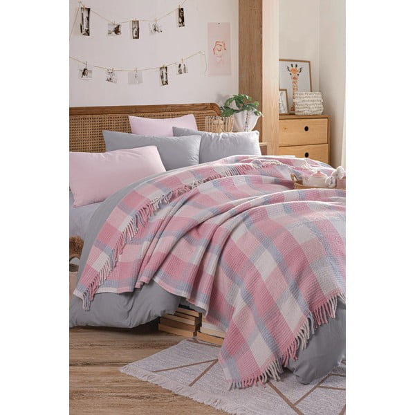 Różowa narzuta 180x220 cm Warm Soft – Mijolnir-image-1