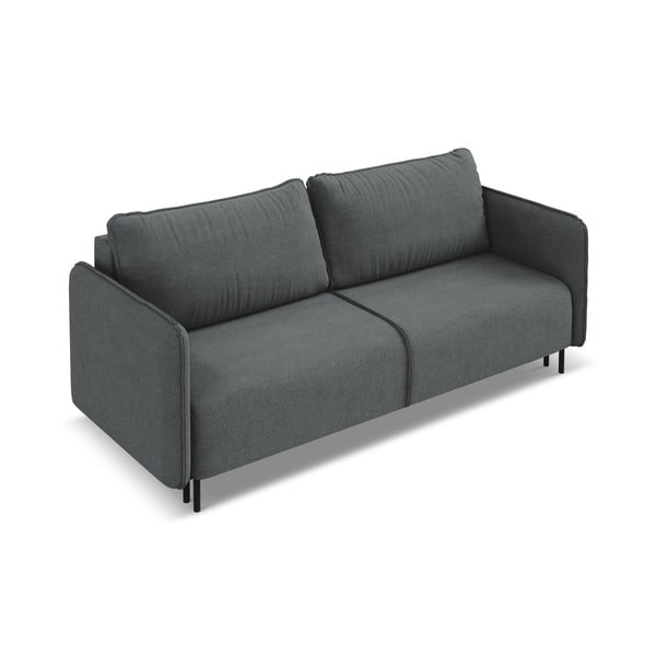 Ciemnoszara rozkładana/ze schowkiem sofa 226 cm Luana – Makamii-image-3