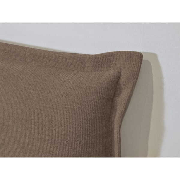 Brązowo-naturalne łóżko dwuosobowe ze stelażem 180x200 cm Charlie – Bobochic Paris-image-4